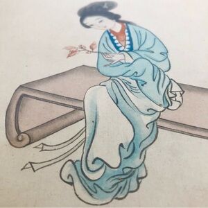 Serene Blue Geisha Art Print - Elegant Wall Decor